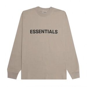 Essentials fear of god boxy long sleeve logo tee